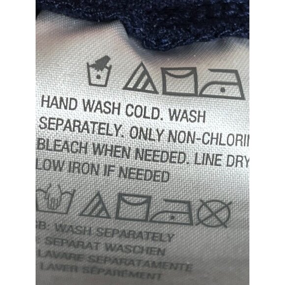 Floral Lace Wide Leg Pant M Blue Boho Hippie Indie Folk Western Classic Chic 80s - Picture 8 of 10